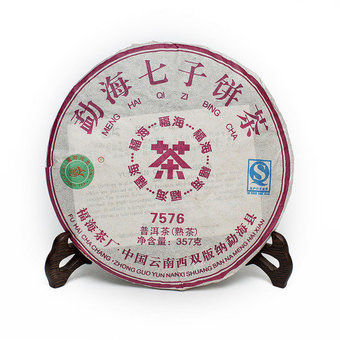 Пуэр Блин Шу "7576", з-д Фу Хай, 2012 г, 357 гр. арт. 1129 Пуэр Блин Шу "7576", з-д Фу Хай, 2012 г, 357 гр.