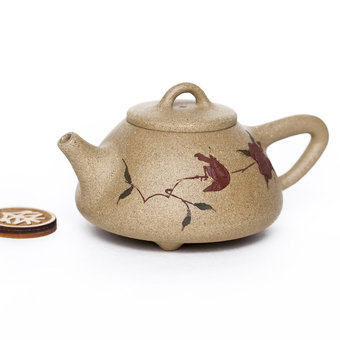Чайник Исин, Ши Пяо, роспись глиной, №4, 70 мл