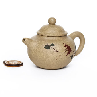 Чайник Исин, До Чжи, роспись глиной, №22, 70 мл арт. 3610 Чайник Исин, До Чжи, роспись глиной, №22, 70 мл